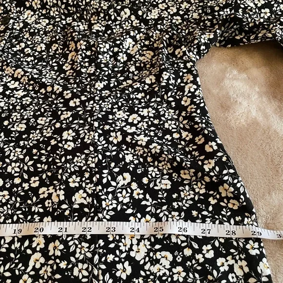 Women’s J. Jill Dress Black and White Floral Button Down Plus Size 4X - Picture 6 of 9